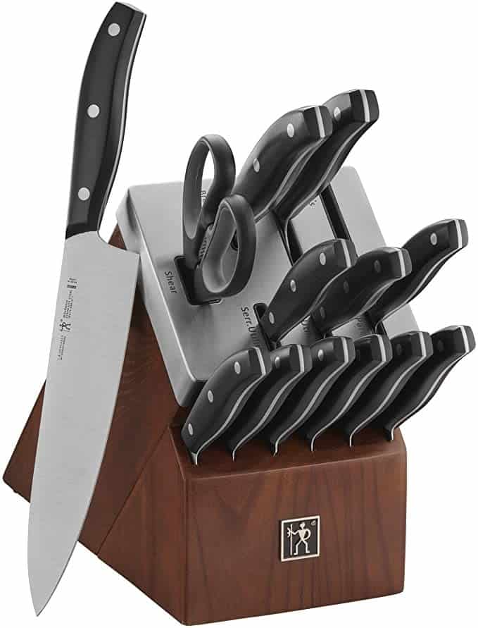henckels definition self sharpening knife block set