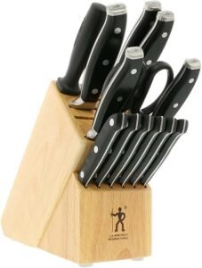 henckels forged premio 14 pc knife set with block