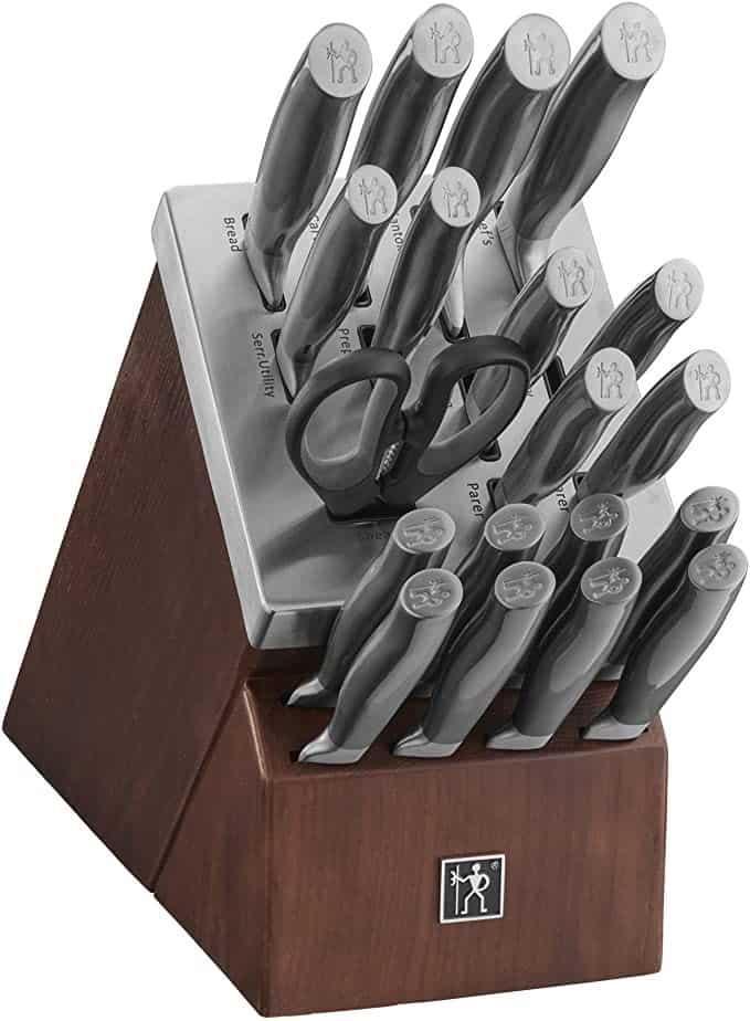 henckels graphite 20 pc self sharpening knife set with block