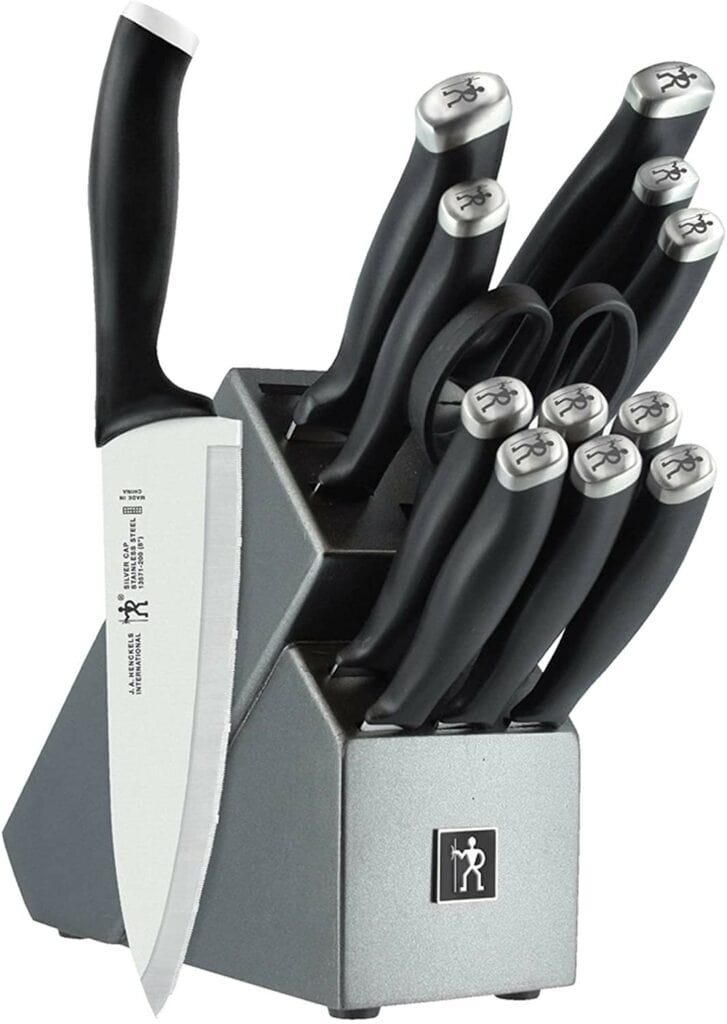 henckels silvercap 14 pc kitchen knife set with block set