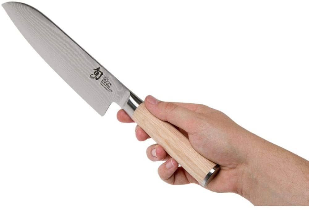 shun classic blonde 7 santoku knife