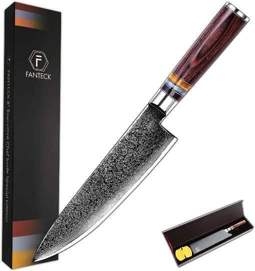 fanteck 8 inch damascus chef’s knife