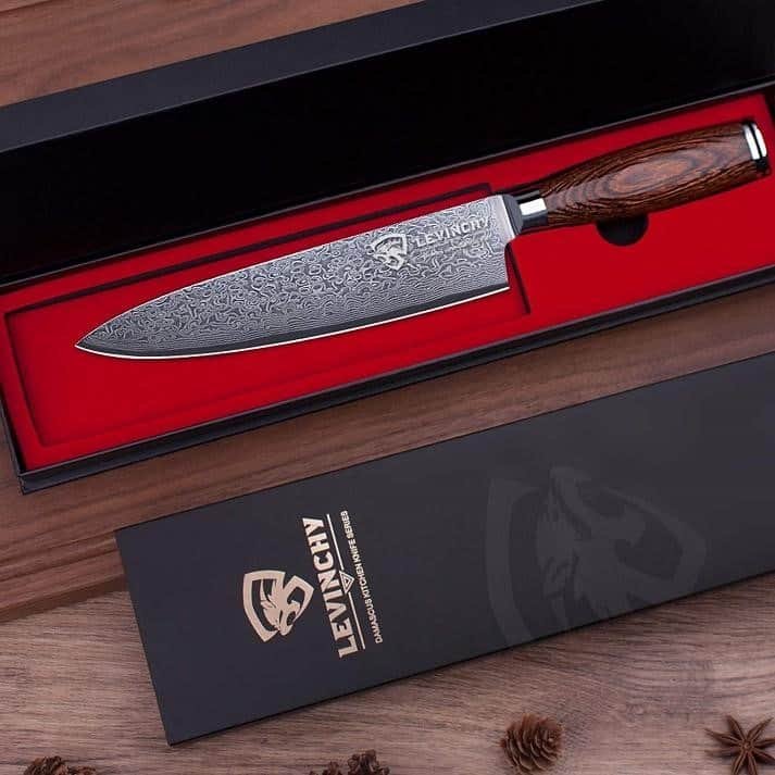levinchy 8 inch professional damascus chef’s knife