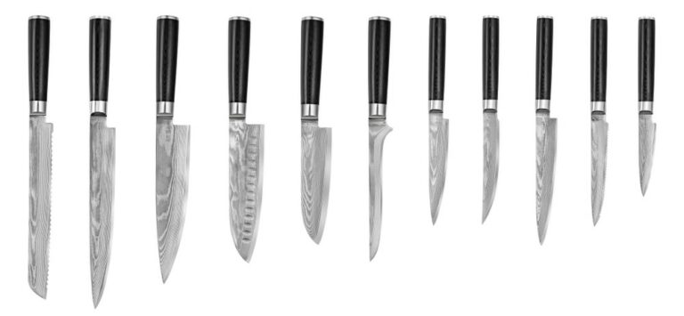 various damascus knives