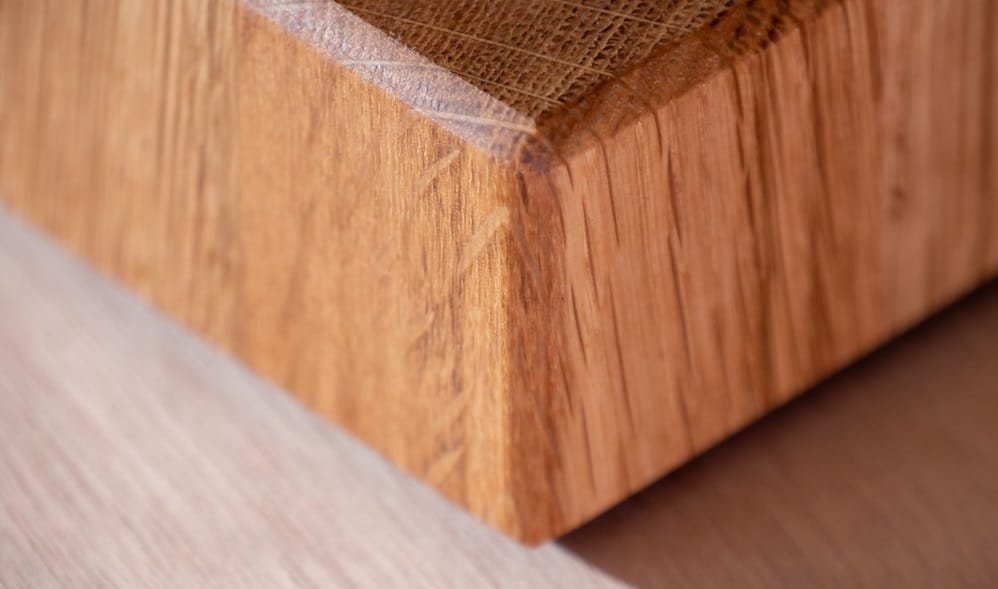 old oak wood end grain cutting board