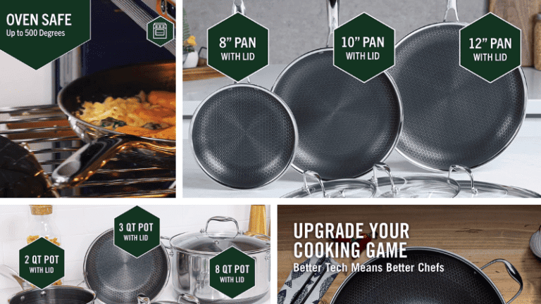 According to Gordon Ramsay, he was immediately drawn to HexClad's unique appearance, design, and hybrid technology about a year ago. Since then, he has been using the pans in his own home and raving about their ability to seamlessly blend stainless steel and non-stick functionality for exceptional cooking results.