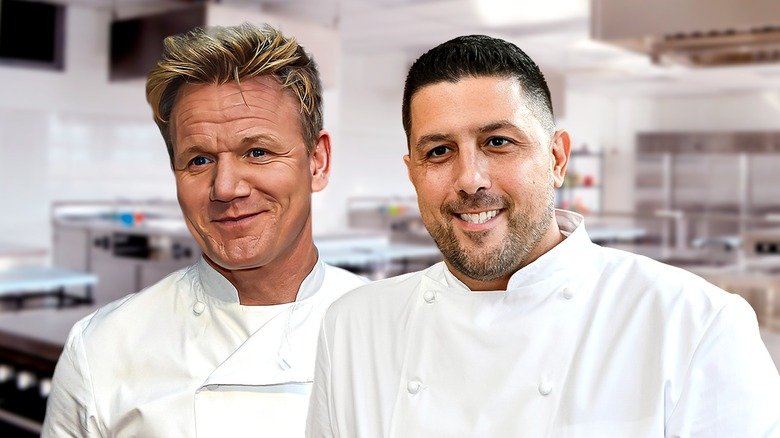 Chefs Gordon Ramsay and Joe Isidori