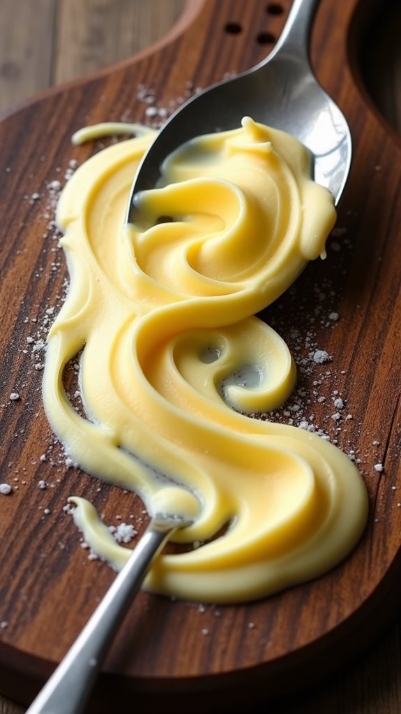 butter spread in swirls