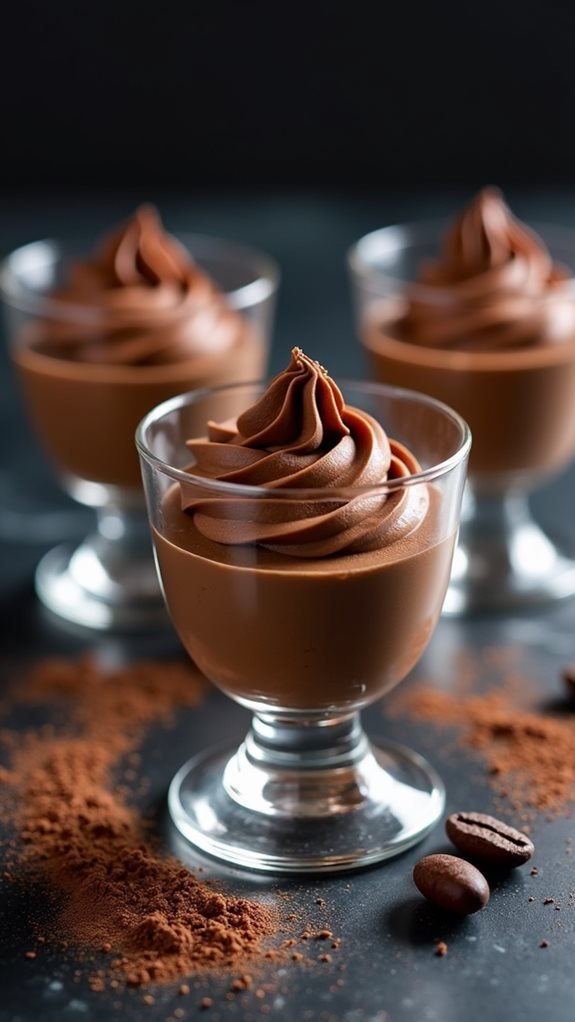 decadent dessert in cups