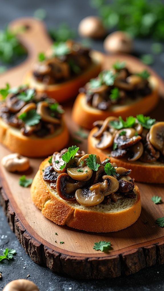 delicious appetizer with mushrooms