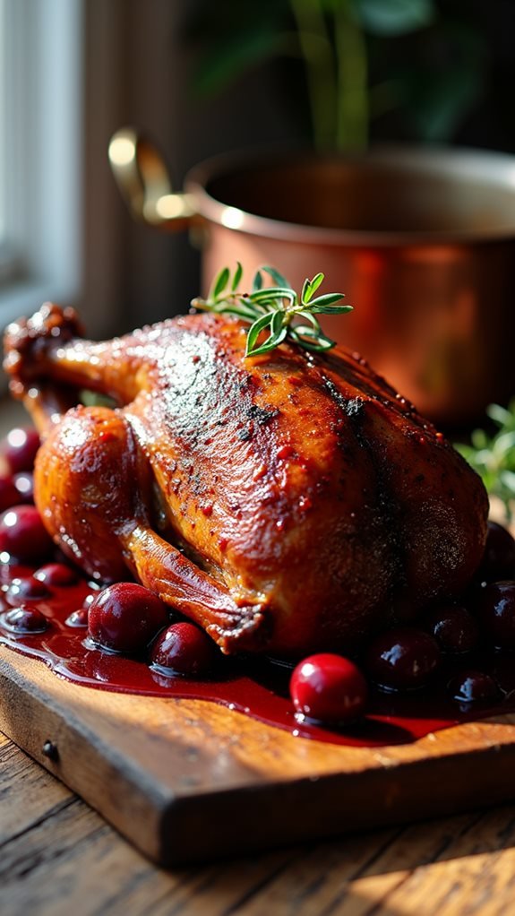 delicious duck with cherries