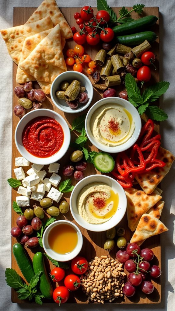 delicious mediterranean mezze platter