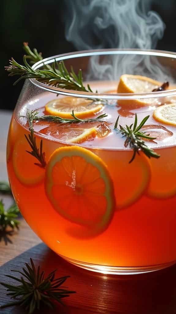 flavorful punch with herbs