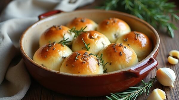 gourmet garlic rosemary rolls