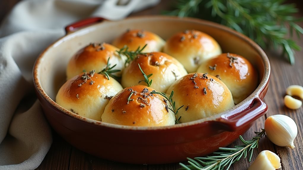 gourmet garlic rosemary rolls