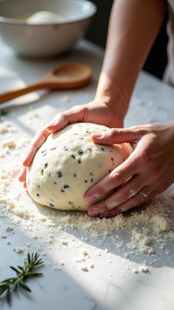 knead dough until formed