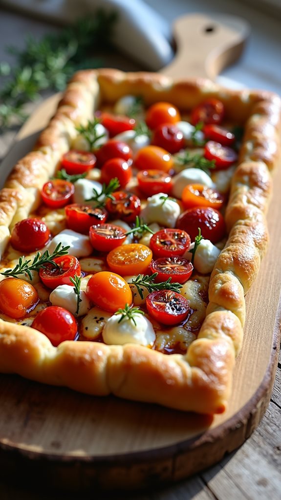 savory tart with cheese