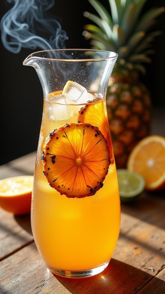 tropical cocktail with tequila