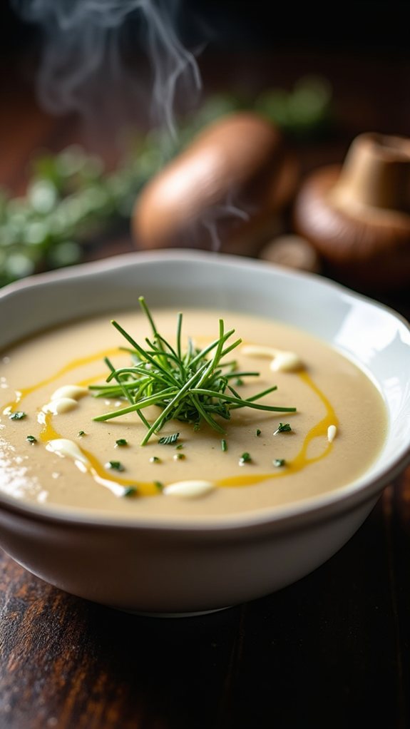 gourmet mushroom soup delicacy