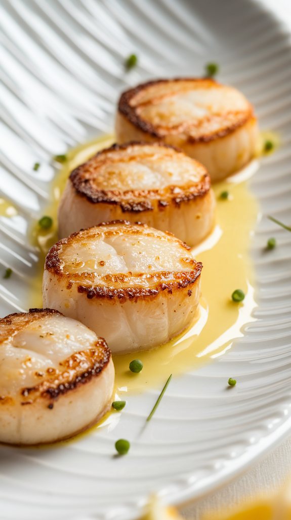 citrus butter scallop dish