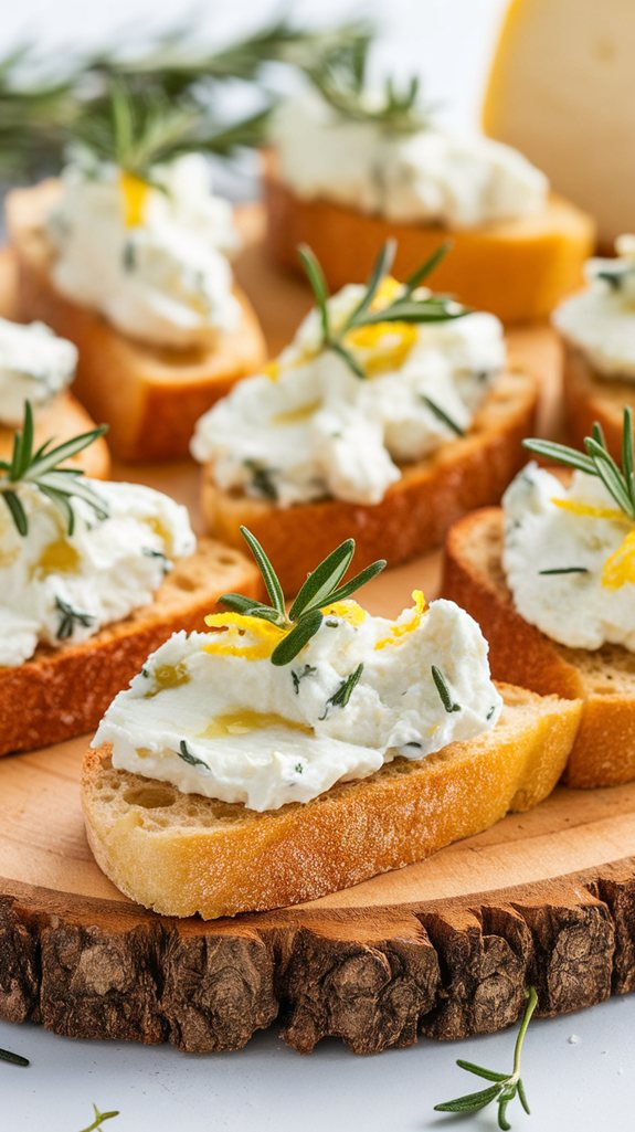herb crusted goat cheese appetizer