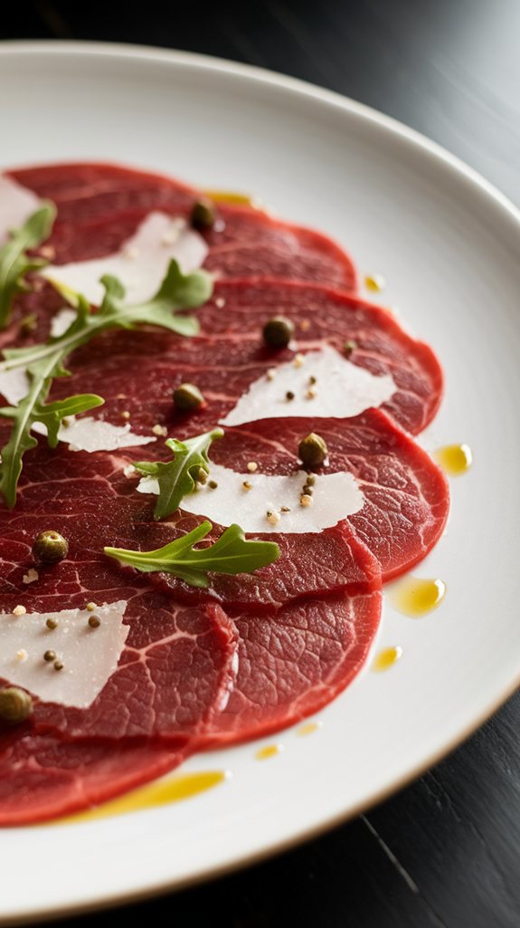 raw beef with truffle