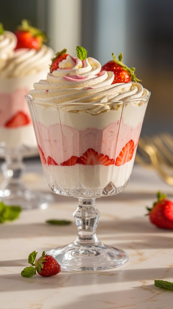 strawberry white chocolate mousse