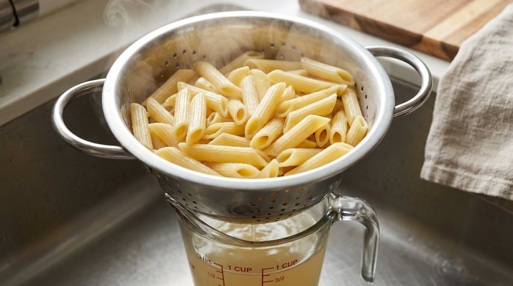 reserve starchy pasta water