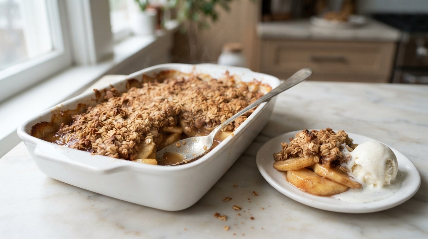 Apple Crisp Recipe with Oats (Crunchy, Never Soggy)