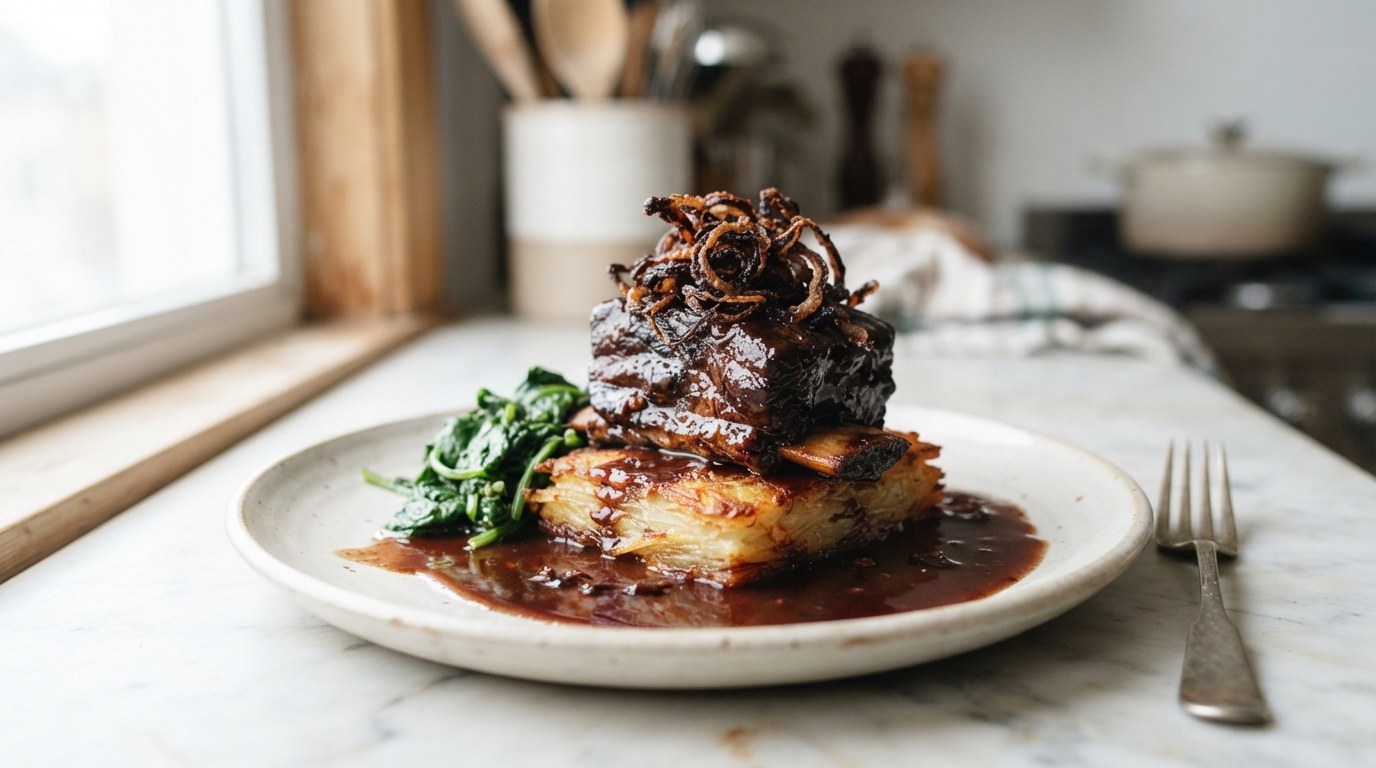 Gordon Ramsay Braised Short Ribs (Hell's Kitchen-Style)