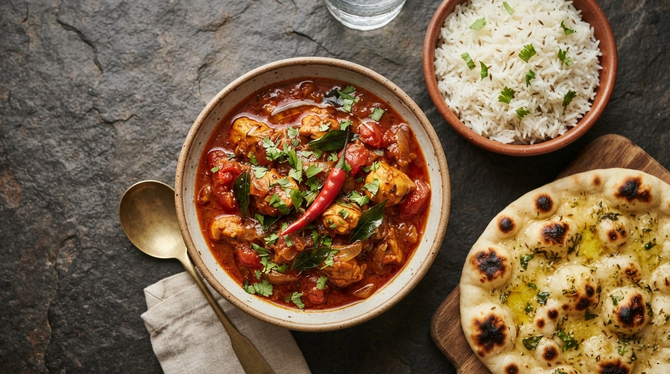 Chicken Madras (Hot, Restaurant-Style Curry)